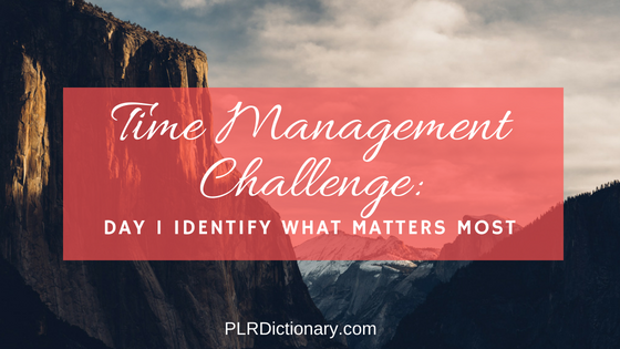 Time Management Challenge Day 1